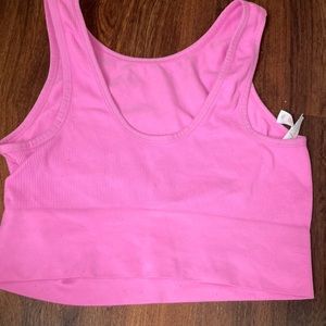 Pink, large, work out crop top
